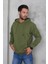 Erkek Oversize Kapüşonlu Kanguru Cepli Ribanalı Uzun Kollu Basic Sweatshirt 1