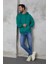 Erkek Oversize Kapüşonlu Kanguru Cepli Ribanalı Uzun Kollu Basic Sweatshirt 2