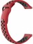 Garmin Vivoactive 3 Uyumlu Delikli Spor Silikon Kordon Kırmızı Siyah 1