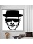1 Parça Beyaz Çerçeveli Kanvas Tablo, Kötü Kırma, Breaking Bad Kanvas Dekor, Soyut Adam Sanat Eseri, 2