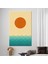 1 Parça Kanvas Tablo, Minimalist Güneş ve Deniz Boyama, Modern Manzara Duvar Süsü, 2