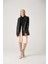 Nadya Kruvaze Oversize Deri Ceket Siyah 2