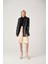 Nadya Kruvaze Oversize Deri Ceket Siyah 4