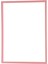 MİXEFOR Boş Çerçeve - 35CM x 50CM Iç Ölçü -Renk PEMBE-Arka Yüzey 3mm Mdf- Ön yüzey Kırılmaz parlama yapmayan Antireflektif 3