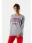 Oxford Baskılı Oversize Sweatshirt 1