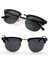 DC2037BLACK Parlak Siyah Polarize Clubmaster Unisex Güneş Gözlüğü 2