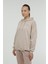 W-Marcıa Basıc Oversıze H Bej Kadın Sweatshirt 1