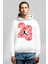 Yirmi Üç Beyaz Kapüşonlu Erkek Sweatshirt 1