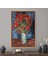 1 Parça Naturel Çerçeveli Kanvas Tablo, Van Gogh Poppies Resim, Yağlı Boya Baskısı, 1