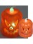 1 Adet Halloween Işıklı Gülen Yüz Balkabağı Pilli LED Dekor Mumu Işığı 7 cm 1