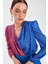 Sateen Kruvaze Desenli Bodysuit - Oranj-Sax Mavi 5