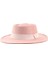 Pembe Süet Yuvarlak Fötr Şapka - Panama 1