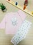 Kız Bebek Sevimli Fil Desenli Alt Üst Pijama Takımı 1
