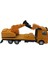 PopŞeker Metal Kasalı Oyuncak Inşaat Araçları Kamyon Kepçe Çek Bırak Metal Iş Makinaları Kepçe 21CM. 4