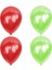 50 Adet Açık Yeşil Kırmızı Metalik Balon 5 Metre Balon Zinciri Hediyemizdir 1