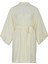 Ekru Basic Oversize Baskısız Dokuma Kadın Erkek Kimono 2