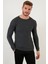 Slim Fit Bisiklet Yaka Pamuklu Triko Kazak Erkek Kazak 6353418 4