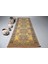 Türk Halısı Eskitme Halı Halı 124X332 Cm Sarı Halı Ofice Koridor Halı El Yapımı Koridor Halı 1