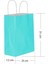 5 Li Büyük Boy 25X31 cm Büküm Saplı Kağıt / Karton Çanta-Poşet Mavi 1