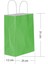 5 Li Büyük Boy 25X31 cm Büküm Saplı Kağıt / Karton Çanta-Poşet Yeşil 1