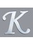 Pleksi Harf Gümüş Renk K Harfi 1
