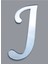 Pleksi Harf Gümüş Renk J Harfi 1