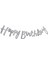 Gümüş Happy Birthday Kaligrafi Banner 1
