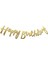 Altın Happy Birthday Kaligrafi Banner Yazı 2,10 cm 1