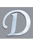 Pleksi Harf Gümüş Renk D Harfi 1