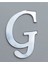 Pleksi Harf Gümüş Renk G Harfi 1
