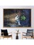 1 Parça Naturel Çerçeveli Kanvas Tablo, Banksy Fishing Boy, Boy Grafti Kanvas, Resim 3 Boyutlu Kanva 1