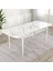 Concept Kar Serisi Açılabilir 80 x 132 cm Mdf Mutfak Masa Takımı Beyaz Mermer Desen Masa 6 Sandalye 3