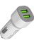 HY-X40 3.4A Hızlı Şarj 2 USB Beyaz Araç Şarj Cihazı 3