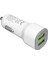 HY-X40 3.4A Hızlı Şarj 2 USB Beyaz Araç Şarj Cihazı 4