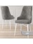 Concept Kar Serisi 80 x 132 cm Açılabilir Mdf Mutfak Masa Takımı Beyaz Masa 6 Sandalye 4