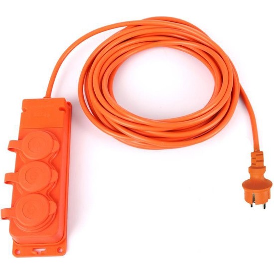Bylion 3'lü 10 Metre 3*1,5mm² Uzatma Kablosu - Turuncu
