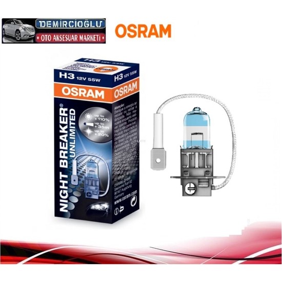 Osram H3 12V 55W Night Breaker Ampül Halogen Fiyatı