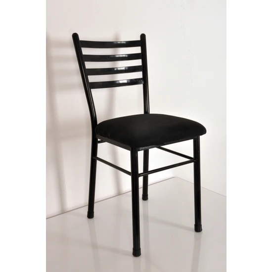 Yılmaz Masacılık Siyah Mutfak Sandalyesi Retro Sandalye Balkon Sandalyesi Bahçe Sandalyesi