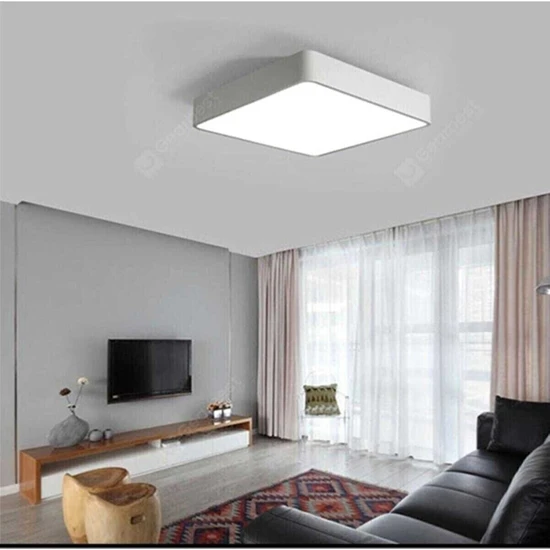 Vies Teknoloji Modern Tavana Sıfır Kare Plafonyer LED Avize Panel Light 6500K Cold White