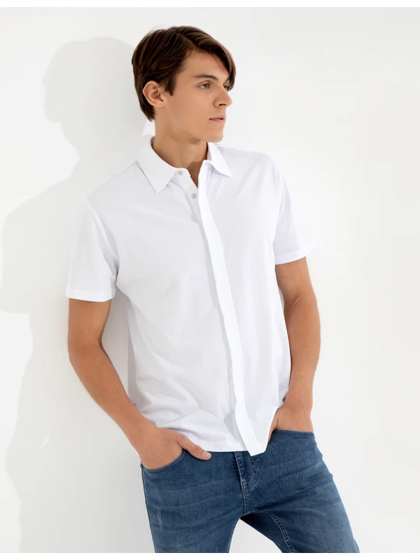 Pierre Cardin Erkek Beyaz Slim Fit Polo Yaka T-Shirt 50251751-VR013
