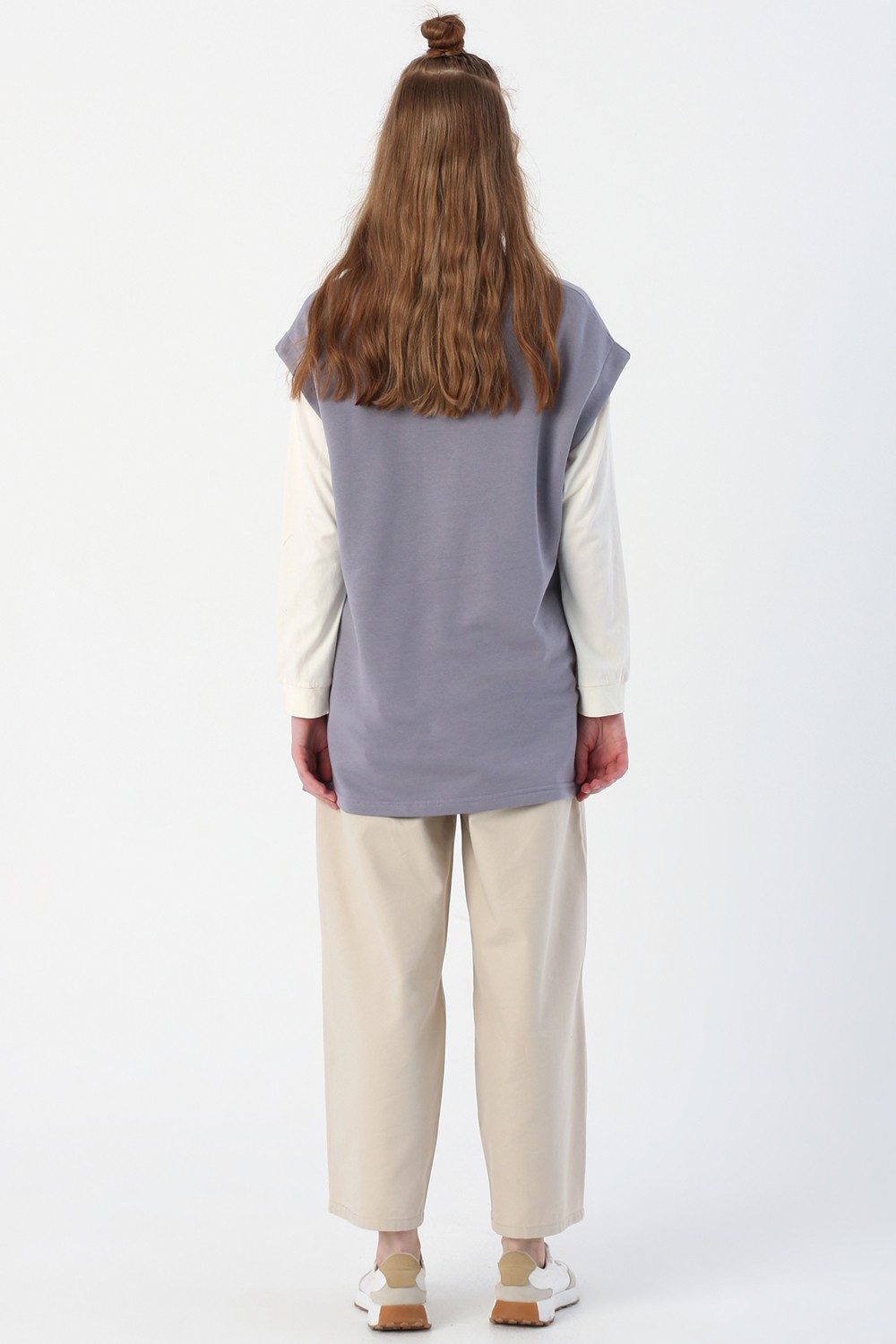 ALLDAY Oversize Yırtmaç Detaylı Basic Süveter görsel 4