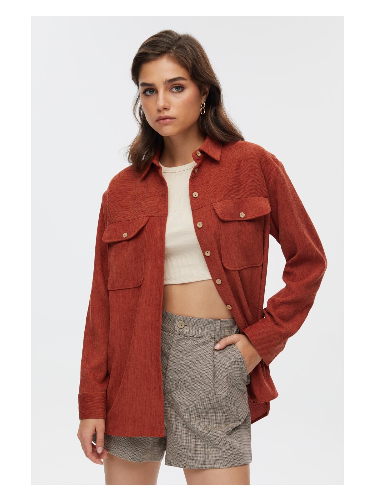 Stella Pulvis Düğme Detaylı Kadın Gömlek - Görsel 8