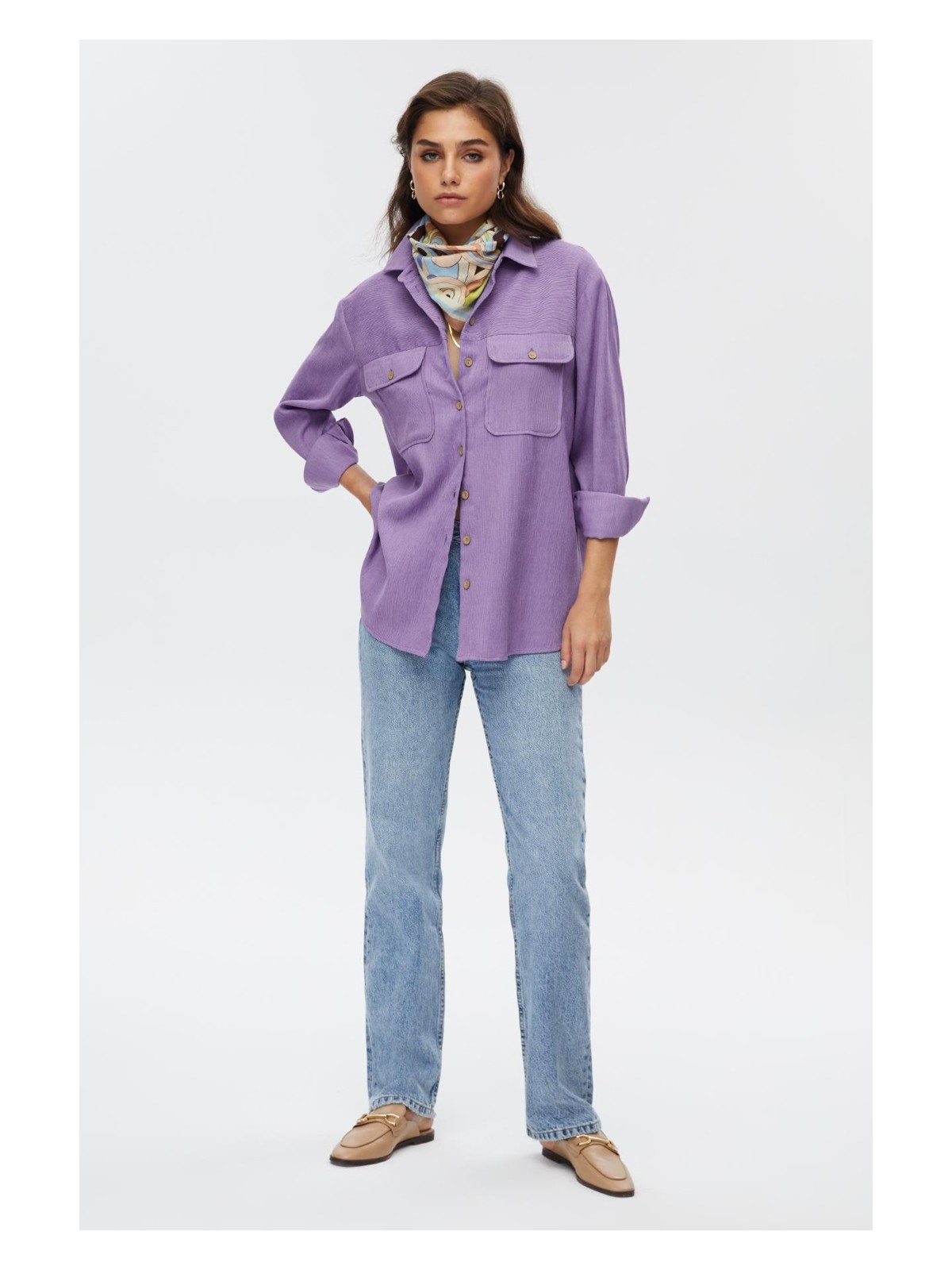 Stella Pulvis Düğme Detaylı Kadın Gömlek - Görsel 3