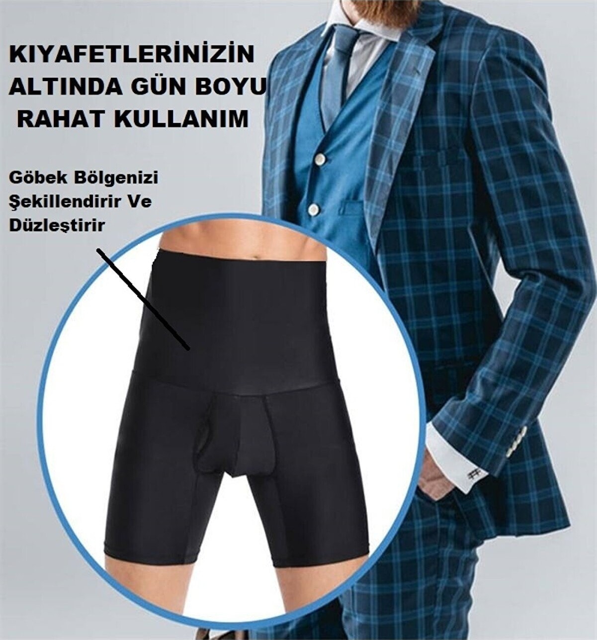 Mistirik Sıkılaştırıcı Boxer Korse Siyah Renk Poliamid Elestan Karışımı ile Günlük Kullanıma Uygun görsel 8