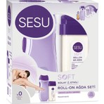 Sesu Soft Kolay Roll-On Ağda Seti 1 Adet Hipoalerjenik Özelliklerle Evde Profesyonel Sonuç