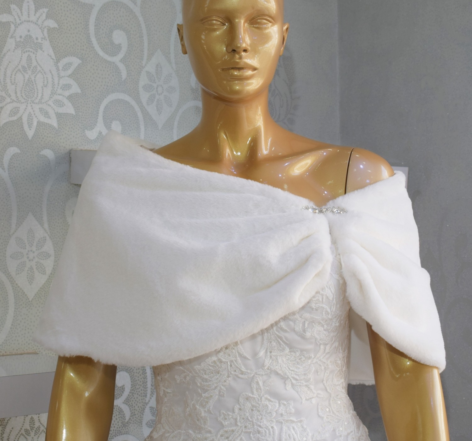Paris in Paris Gelin Kürk-Gelin Ceket-Gelin Bolero-Gelin Etol-Nikah Kürk- Şal-Gelin Aksesuarları-Abiye Şal görsel 2