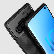 Kip GSM Galaxy S10E Kılıf Karbon Desenli Yüksek Kalite Negro Silikon Kapak