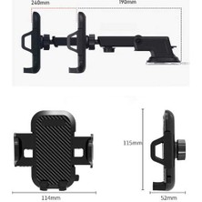 Hobimtek Htt-12 Otomatik Klipsli Araba Telefon Tutacağı Cam ve Torpido En Üst Kalite Tutucu  Powerstar Att-12