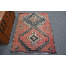 Kayra Export Eskitme Halı Türk Halısı Halı 99X137 Cm Kırmızı Halı El Yapımı Yatak Odası Halı  11758