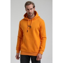 New World Polo Kapüşonlu Turuncu Slim Fit Sweatshirt 22FWM64034